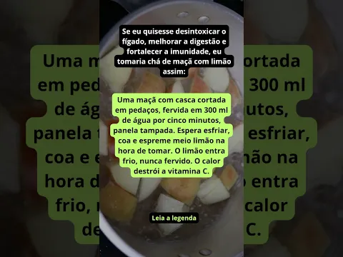 Ferva Maçã com Limão Antes de Dormir e Veja o Que Acontece com Seu Fígado #saude50mais #shorts