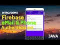Integrating Email Phone Authentication With Firebase Intro Android App Development Tutorials