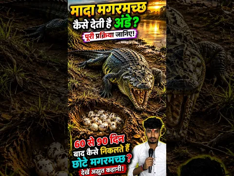 मादा मगरमच्छ अंडे कैसे देती है ? 😱| जानलेवा संघर्ष की कहानी 🥵 #shorts #shortvideo