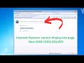 2024 Fix Internet Explorer cannot display the page - Diagnose connection problems Error in Windows 7