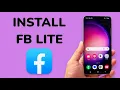How To Install Facebook Lite On Android Phone