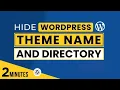 How To Hide WordPress Theme Name And Directory From The Source Code 2026 Hide WordPress Theme Name