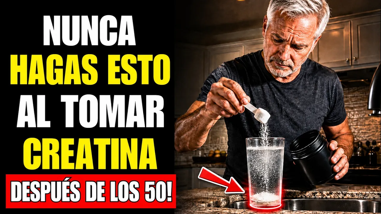 10 ERRORES COMUNES que NUNCA DEBES COMETER al TOMAR CREATINA DESPUÉS DE LOS 50: video thumbnail