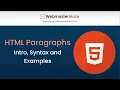 HTML Paragraphs - Intro and Examples