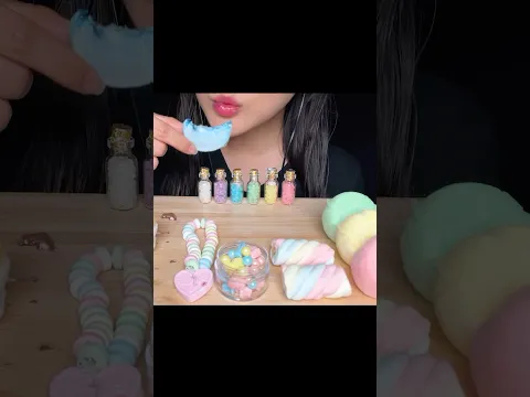 ASMR 무지개 솜사탕 먹방 #asmr #shorts #무지개디저트 #무지개먹방