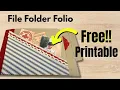 DIY File Folder Folio FREE Americana Printable Junk Journal Tutorial Part 1