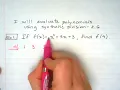 Evaluate polynomials using synthetic division