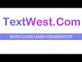 SHA512 256 Hash Generator