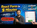 React JS Form Handling Tutorial useState Validation Beginner Friendly 2026