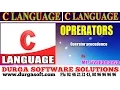 C Language tutorial onlinetraining Operators Operator precedence by Sivaramayya
