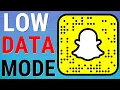 How To Make Snapchat Use Less Data Low Data Mode