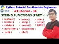 String Functions in Python Part - 2 String Built