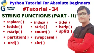 String Functions in Python Part - 2 String Built