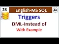 SQL Instead Of Trigger in Hindi Triggers In SQL Triggers In Database