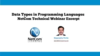 Data Types in Programming Languages - NetCom Learning Technical Webinar Excerpt