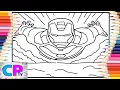 Iron Man over the on IPad - Sky High coloringpagestv