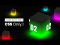 Ambient Light Effects CSS 3D Glowing Cube with Text Animation Effects