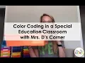 Color Coded Special Ed Classroom Setup Organize IEP Binders Bins and Labels Mrs Ds Corner