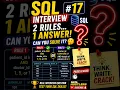 SQL Interview Question Can You Solve This SQL Logic Puzzle SQL Challenge