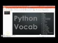 Python Intro Vocab Review