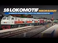 PECAH REKOR 16 LOKOMOTIF BERJEJER UJI BEBAN JEMBATAN KERETA SIMPANG JOGLO !