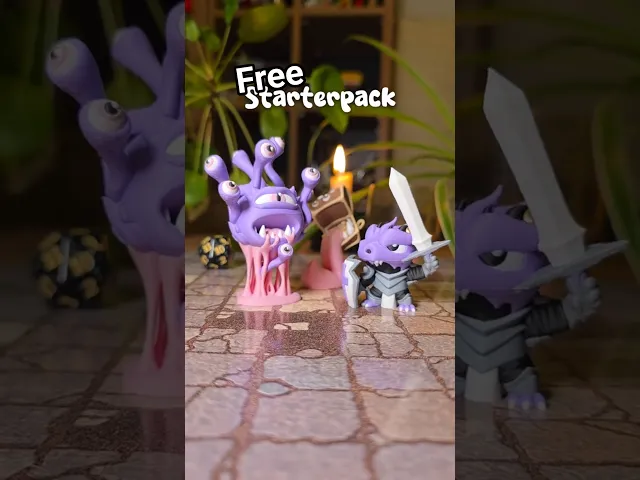 SuperPrints Starter Pack - Easy Multicolor FDM RPG Minis (No supports) video thumbnail