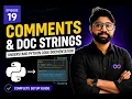 Python Comments Docstrings Explained Write Clean Professional Code Learn Python Episode 19