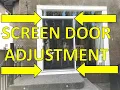 How to Adjust a Patio Screen Door for smooth sliding