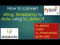 253 to - date How to convert string timestamp to date using to