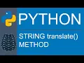Python Data Type String translate Method Using Translation Table