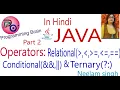 Operators in Java-Equality and Relational Conditional and Ternary operators Part 2