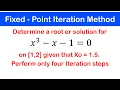 09a - Fixed Point Iteration Method Intro Example 1