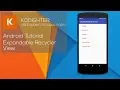 Android Studio Tutorial - Expandable RecyclerView