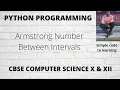 Write A Program To Check Armstrong Number In A Certain Interval Hindi