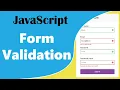 Form Validation using JavaScript JavaScript Projects JavaScript Tutorials