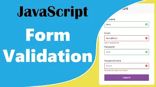 Form Validation using JavaScript JavaScript Projects JavaScript Tutorials