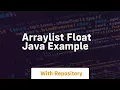 arraylist float java example