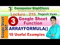 Lecture - 215 Google sheet function part