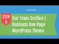 Step 8 Our Team Section Business One Page WordPress Theme
