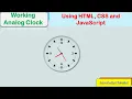 Awesome Working Analog Clock just Using HTML CSS and JavaScript Easy Way for Begineers