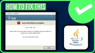 FIXED JAVA ERROR CODE 1601 How to Fix Java Install Did Not Complete Problem