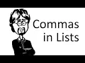 Commas in Serial Lists English 101 Punctuated