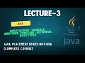 Variable Identifier Constant Keywords Data Types Lecture 3 COMPLETE COURSE