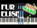 Download Lagu Fur Elise - Beethoven | SLOW HARD PIANO TUTORIAL + SHEET MUSIC by Betacustic