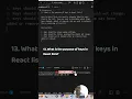 Why Keys Are So Important in React Lists React JS Explained in 60 Seconds