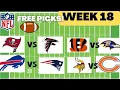 NFL Week 18 Predictions Sunday Games FREE Picks and Betting Tips