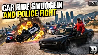 CAR RIDE SMUGGLIN AND POLICE FIGHT 😎😈🔥| RIYAZ VIOGS & COMEDY 