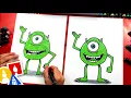 How To Draw Mike Wazowski From Monsters Inc
