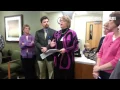 Sharon Lind interim CEO of Sterling Regional MedCenter speaks at the unveiling of Banner Health C