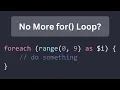 PHP Tip Replace For Loop with Foreach Range